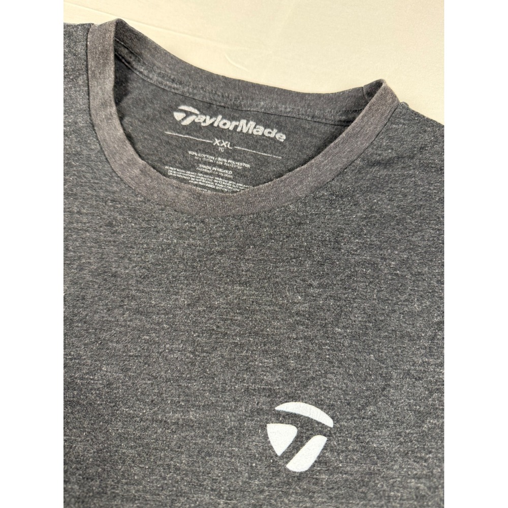 TaylorMade Mens XXL Gray Graphic T-Shirt Carlsbad California Short Sleeve Tee